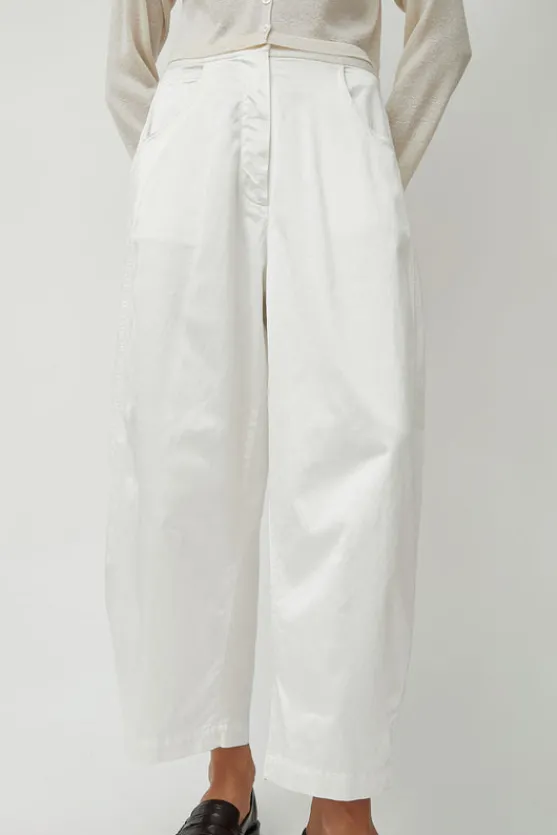 Satin Curved Pants in White^No.6 Store Discount