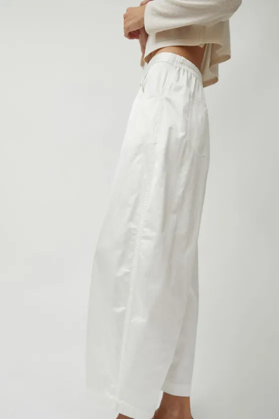 Satin Curved Pants in White^No.6 Store Discount