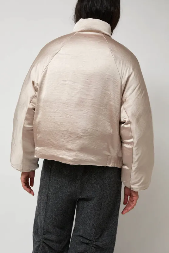 Satin Reversible Outer in Beige^No.6 Store Outlet