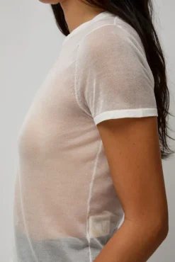 Sheer Baby Tee in White^No.6 Store Best