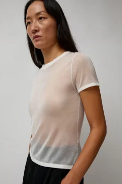 Sheer Baby Tee in White^No.6 Store Best