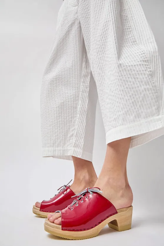 Simone Clog on Mid Heel in Red Patent^No.6 Store Sale