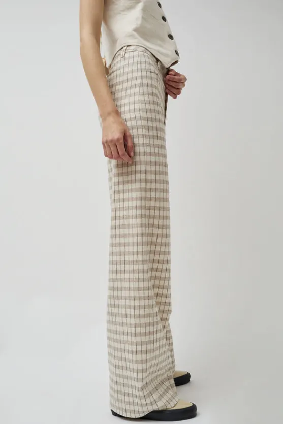 Soft Hank Pant in Bone Plaid^No.6 Store New