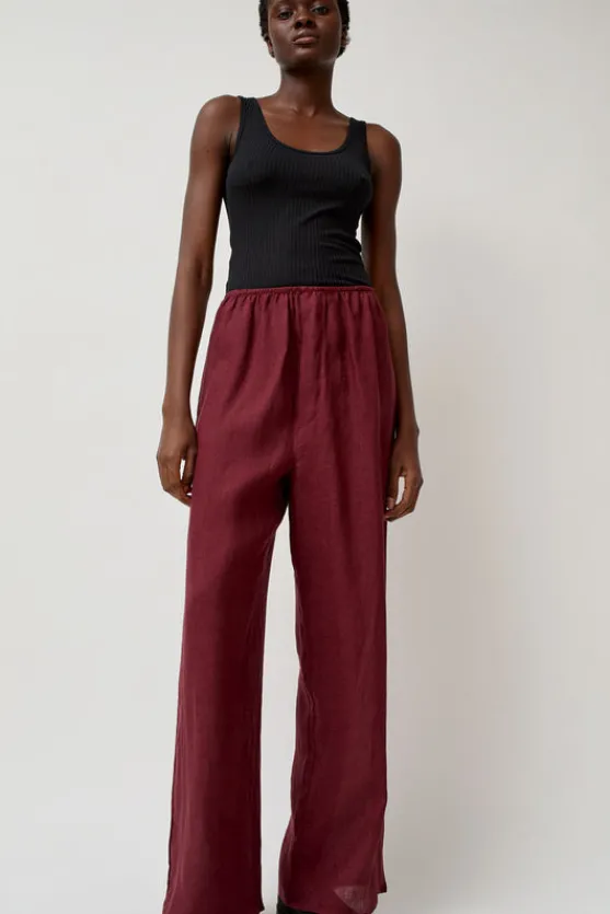 Stoa Pants in Stome Burgundy^No.6 Store Fashion