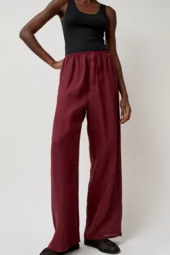 Stoa Pants in Stome Burgundy^No.6 Store Fashion