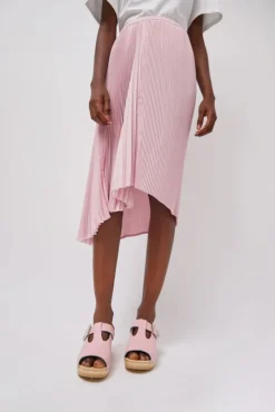 T Strap Clog on Mid Heel in Light Pink^No.6 Store Online