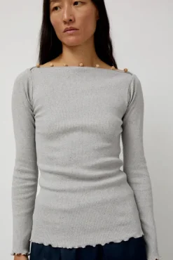 Tav Long Sleeve in Grey Melange^No.6 Store Discount