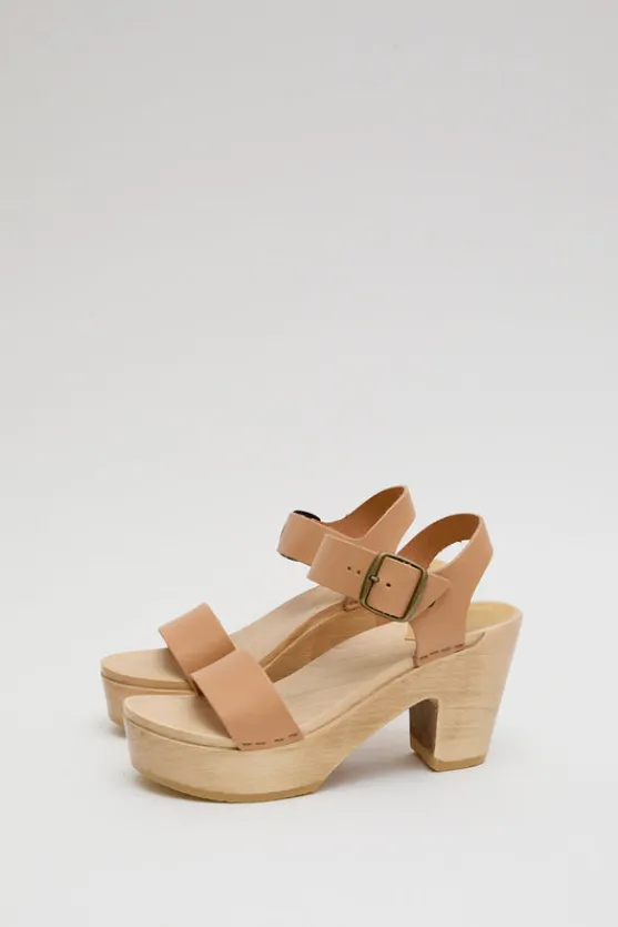 Two Strap Clog on Platform in Desert^No.6 Store Hot