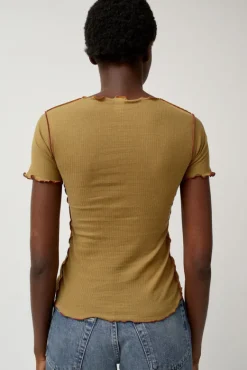 Vein Tee in Jade Brown^No.6 Store Sale