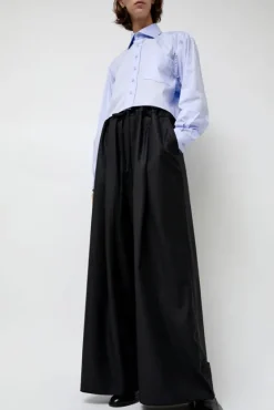 Virgin Wool Tailored Shared Pants in Black^No.6 Store Discount