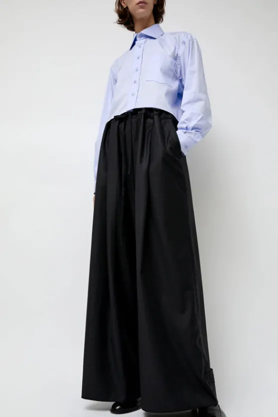 Virgin Wool Tailored Shared Pants in Black^No.6 Store Discount