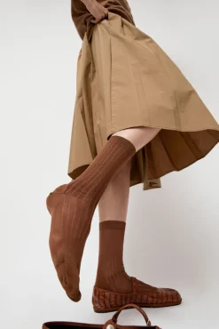 Viscose Tabi Socks in Camel^No.6 Store Hot