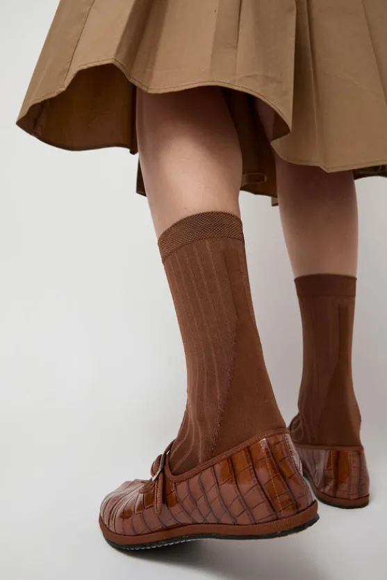 Viscose Tabi Socks in Camel^No.6 Store Hot