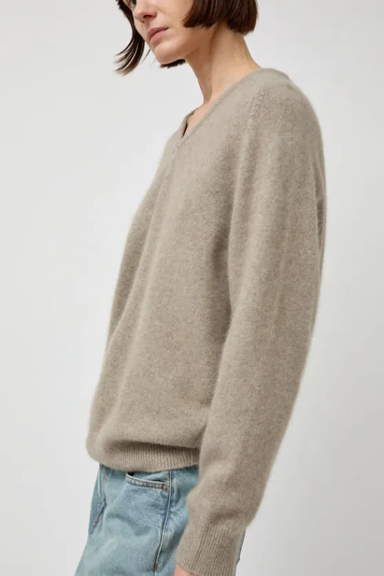 V-Neck Knit in Beige^No.6 Store Discount