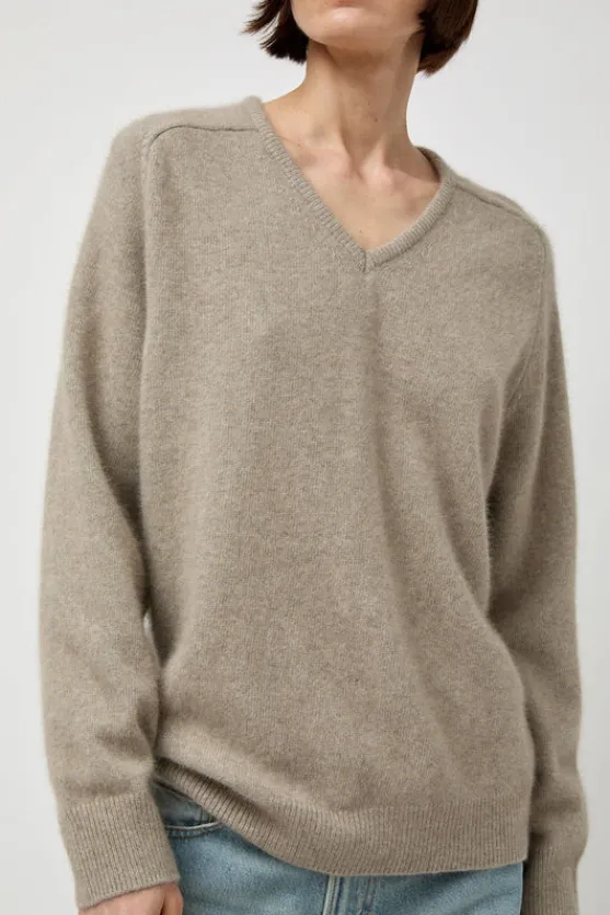 V-Neck Knit in Beige^No.6 Store Discount