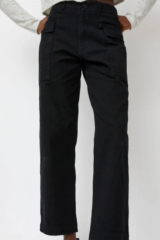 Washed Cargo Pants in Black^No.6 Store New
