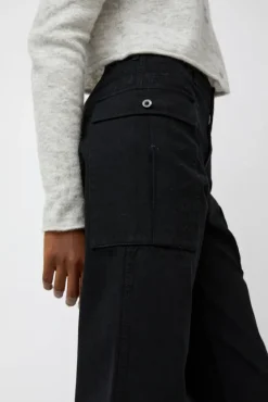 Washed Cargo Pants in Black^No.6 Store New
