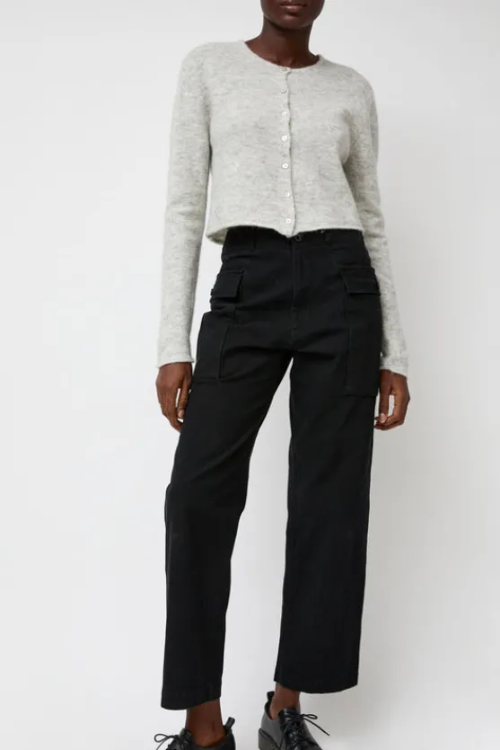 Washed Cargo Pants in Black^No.6 Store New