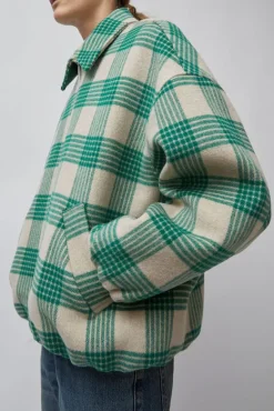 Wicke Bomber in Beige and Green^No.6 Store Fashion
