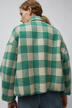 Wicke Bomber in Beige and Green^No.6 Store Fashion