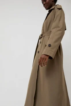Wool Blend Long Trench in Light Olive^No.6 Store Discount