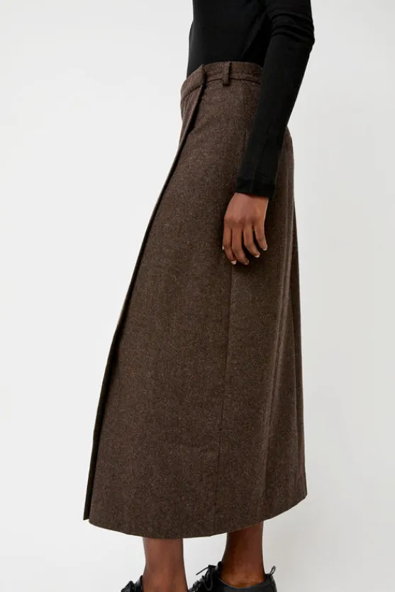 Wool Blend Maxi Wrap Skirt in Brown^No.6 Store Online