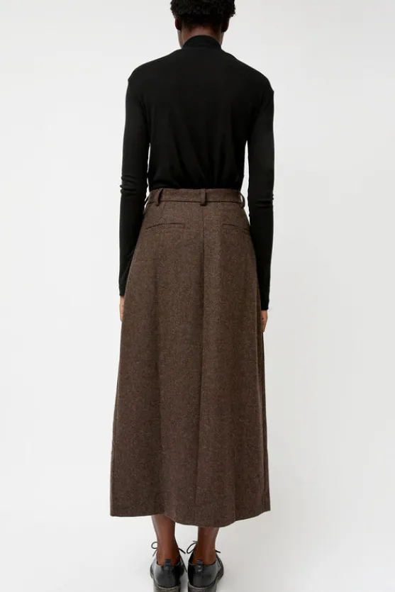 Wool Blend Maxi Wrap Skirt in Brown^No.6 Store Online
