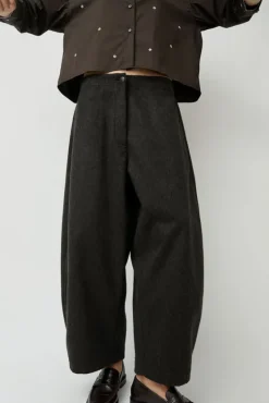 Wool Curved Pants in Java^No.6 Store Outlet