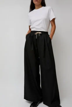 Wool Drawstring Pants in Black^No.6 Store Sale